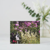 Persoonlijke pastel schildering van bloementuin briefkaart (Staand voorkant)