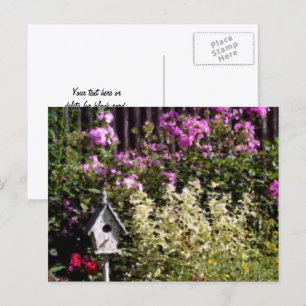 Persoonlijke pastel schildering van bloementuin briefkaart