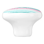 Persoonlijke Pastel Strepen Monogram Keramische Knop (Zijkant)