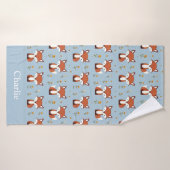 Persoonlijke Pastel Vos Kids Badhanddoek (Badhanddoek)