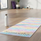 Persoonlijke Pastel Waterverf Golven Yogamat