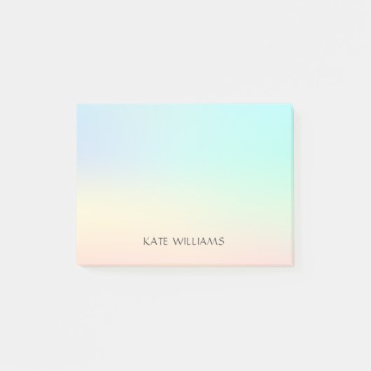 Persoonlijke Pastel Waterverf Stijlvol Elegant Post-it® Notes (Voorkant)