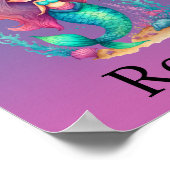 Persoonlijke pastel zeemeermin poster (Hoek)