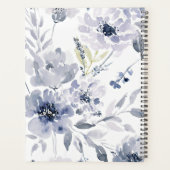 Persoonlijke pastelblauwe bloemleraar les planner (Achterkant)