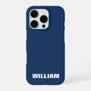 Persoonlijke Pastelblauwe iPhone Hoes met Naam 16 Pro Hoesje