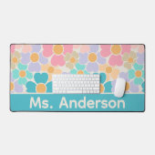 Persoonlijke Pastelbloemen Bureaumat (Keyboard & Muis)