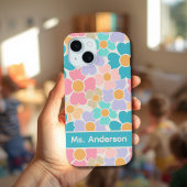 Persoonlijke Pastelbloemen iPhone 15 Case