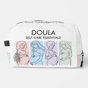 Persoonlijke Pastelkleur Lijnkunst DOULA Zelfzorg Toilettasje