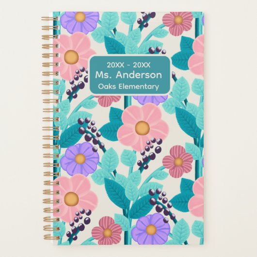 Persoonlijke Pastelkleur School Planner (Voorkant)