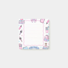 Persoonlijke Pastelkleurige Coquette Leraren Post- Post-it® Notes