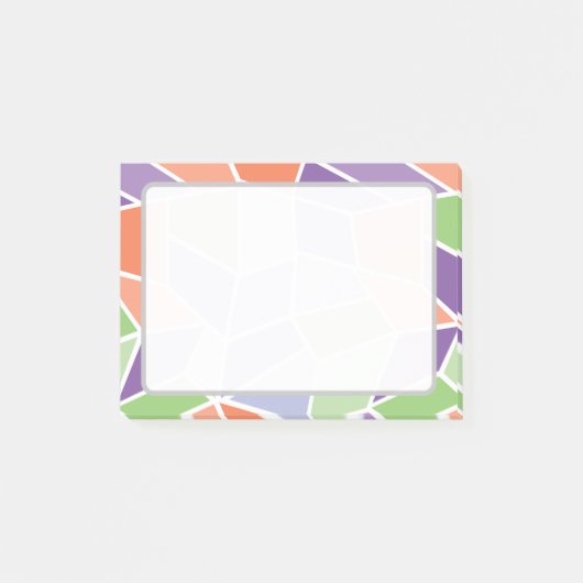 Persoonlijke Pastelkleurige Geometrische Mozaïek Post-it® Notes (Voorkant)