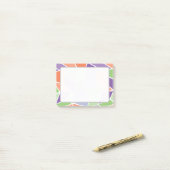 Persoonlijke Pastelkleurige Geometrische Mozaïek Post-it® Notes (Op bureau)
