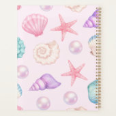 Persoonlijke Pastelkleurige Zeeschel Kust Aangepas Planner (Achterkant)