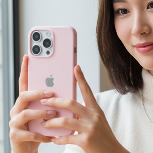 Persoonlijke Pastelroze iPhone Hoes met Eigen Naam