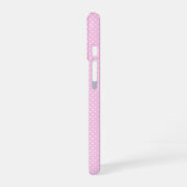 Persoonlijke pastelroze polkadot-hoes voor telefoo iPhone 16 hoesje (Linkerkant)