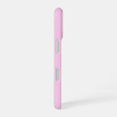 Persoonlijke pastelroze polkadot-hoes voor telefoo iPhone 16 hoesje (Rechterkant)
