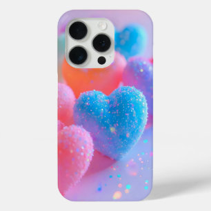 Persoonlijke pastelroze telefoonhoes met hondenfot iPhone 15 pro case