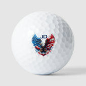 Persoonlijke Patriotische Kleuren Amerika Krachtig Golfballen (Voorkant)