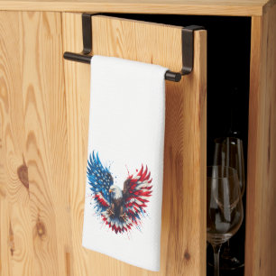 Persoonlijke Patriotische Kleuren Amerika Krachtig Theedoek