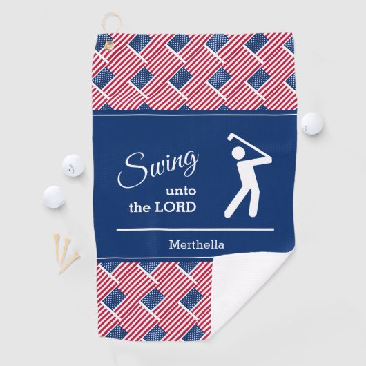 Persoonlijke patriottische AMERIKAANSE VLAG Golfhanddoek (Insitu)