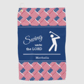 Persoonlijke patriottische AMERIKAANSE VLAG Golfhanddoek (Voorkant)