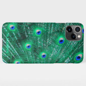 Persoonlijke Pauw Blauwe Veer Naam iPhone Hoesje (Achterkant horizontaal)