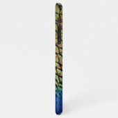 Persoonlijke Pauwblauwe Veer Naam iPhone Hoesje (Linkerkant)