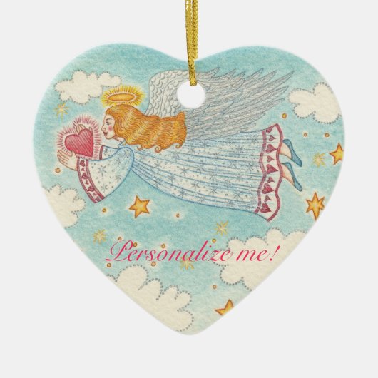 Persoonlijke Peace Angel Ornament (Voorkant)