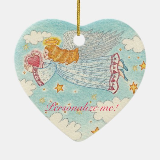 Persoonlijke Peace Angel Ornament (Achterkant)