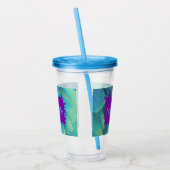 Persoonlijke peacock-bekerbeker met deksel en stro acryl drinkbeker (Links)