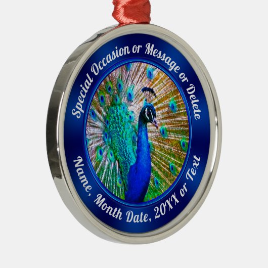 Persoonlijke, Peacock-versieringen, elke gelegenhe Metalen Ornament (Rechts)