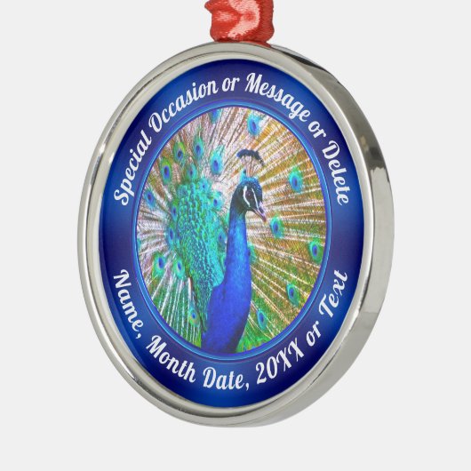 Persoonlijke, Peacock-versieringen, elke gelegenhe Metalen Ornament (Links)