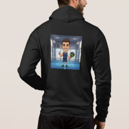 Persoonlijke Peddel Speler Cartoon Caricatuur Hoodie