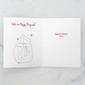 Persoonlijke Peggy Penguin Kerstkaart Kaart (Binnen)