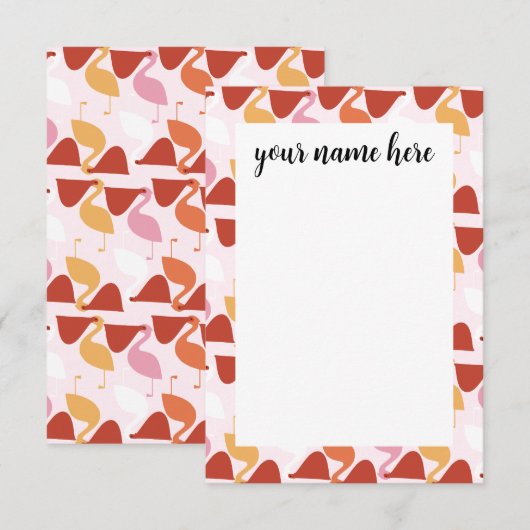 Persoonlijke Pelican Notecards Bedankkaart (Voorkant / Achterkant)