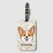 Persoonlijke Pembroke Welsh Corgi Puppy Dog Stars Bagagelabel (Voorkant (verticaal))
