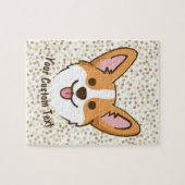 Persoonlijke Pembroke Welsh Corgi Puppy Dog Stars Legpuzzel (Horizontaal)