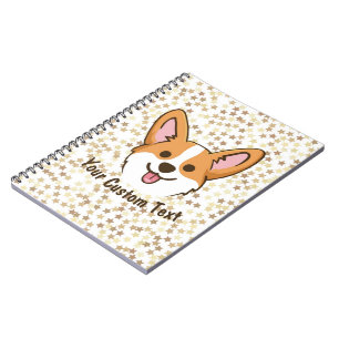 Persoonlijke Pembroke Welsh Corgi Puppy Dog Stars Notitieboek