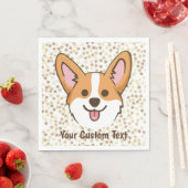 Persoonlijke Pembroke Welsh Corgi Puppy Dog Stars Servet (Insitu)