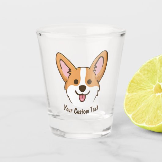 Persoonlijke Pembroke Welsh Corgi Puppy Dog Stars Shot Glas (Voorkant)