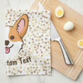 Persoonlijke Pembroke Welsh Corgi Puppy Dog Stars Theedoek (Quarter Fold)