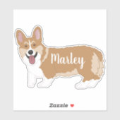 Persoonlijke Pembroke Welsh Corgi Sticker (Vel)