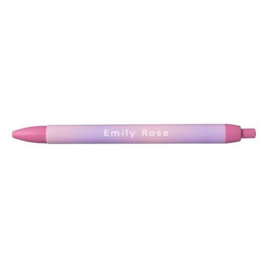 Persoonlijke pen met naam | Roze Paarse Gradiënt (Voorkant)