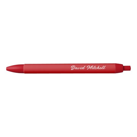 Persoonlijke Pen Set met Naam – Elegante Rood (Voorkant)
