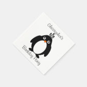 Persoonlijke Penguin Birthday Party Servetten (Hoek)