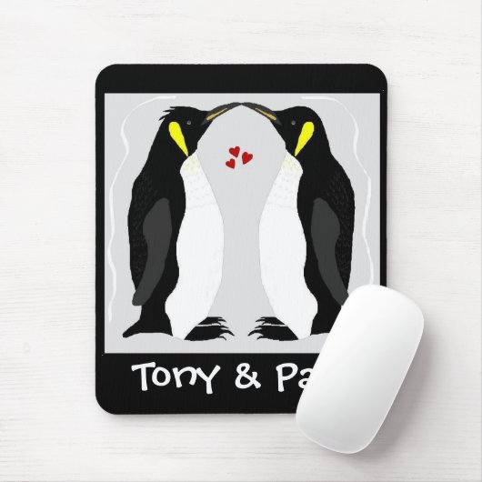 Persoonlijke penguin Love Mousepad Muismat (Met muis)