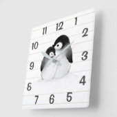 Persoonlijke Penguins Home Decor Wall klok (Hoek)