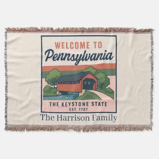 Persoonlijke Pennsylvania Worpdeken Deken (Voorkant)