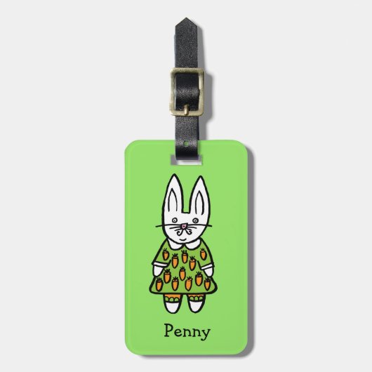 Persoonlijke Penny de Konijn Bagagelabel (Voorkant verticaal)