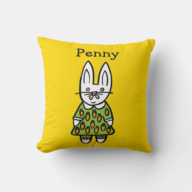 Persoonlijke Penny het Konijn Kussen (Voorkant)
